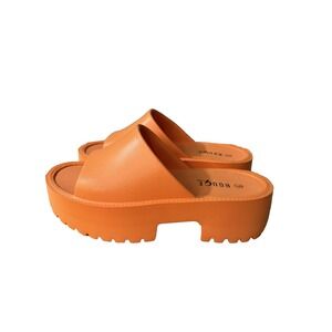 NEW ROUGE HELIUM PLATFORM Women's SANDALS - Size 9- Orange  2'' Inches